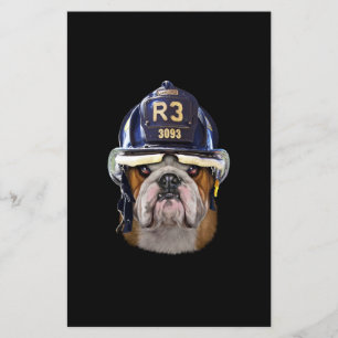 Papier Chien de taureau anglais grognon portant un casque