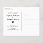 Papier Chien D'Honneur Mariage Budget Enregistrer La Date (Dos)