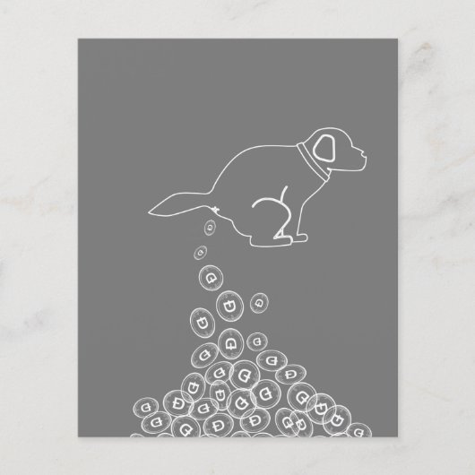 Papier chien faisant des dogecoins  (Devant)