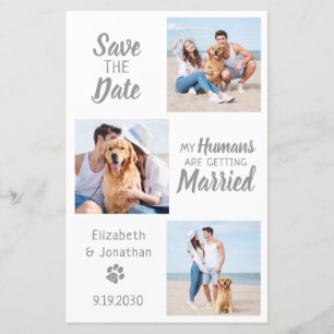 Papier Chien Mariage Pet Photo Collage Enregistrer les ca