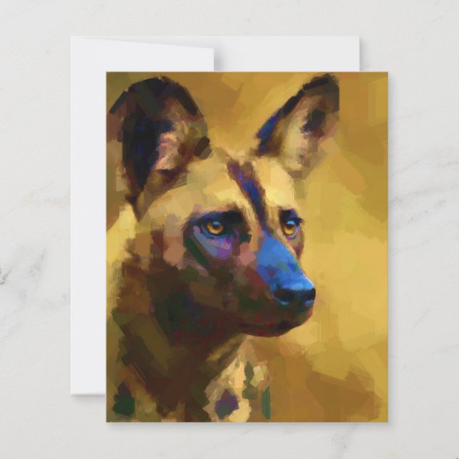 Papier Chien peint africain (Devant)