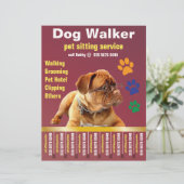 Papier Chien Walker Soins dignes de confiance Animaux de (Debout devant)