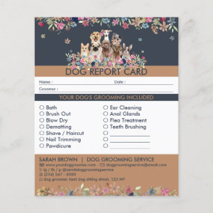 Papier Chiens de la Marine assis fleurs rapport d'embarqu