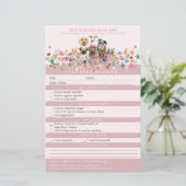 Papier Chiens Groomer pour animaux de compagnie rose rous (Debout devant)