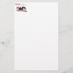Papier Chiens heureux Bones