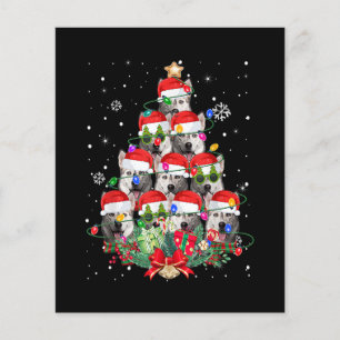 Papier Chiens Husky Sibérien Arbre Pyjama de Noël Xmas Ch