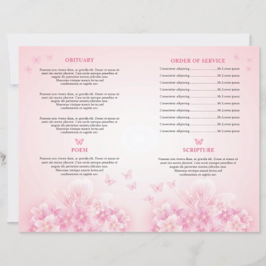 Papier Child Funeral Program Template | Editable Memorial (Dos)