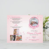 Papier Child Funeral Program Template | Editable Memorial (Debout devant)