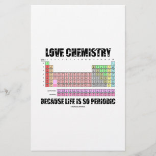 Papier Chimie D'Amour Parce Que La Vie Est Si Périodique