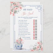 Papier Chinoiserie Rose Vive Ginger Jar Il Dit Qu'Elle A  (Devant / Derrière)