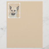 Papier Chinook (Oreilles Pointées) Peinture - Art Chien o (Devant)