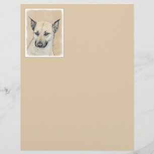 Papier Chinook (Oreilles Pointées) Peinture - Art Chien o