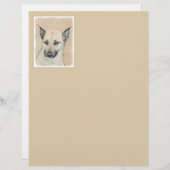 Papier Chinook (Oreilles Pointées) Peinture - Art Chien o (Devant / Derrière)