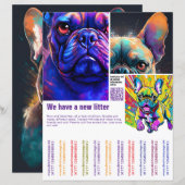 Papier chiot moderne qr-code personnalisé (Devant / Derrière)