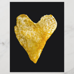 Papier Chip de pomme de terre en forme de coeur