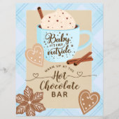Papier Chocolat chaud Baby shower d'hiver Boy Cocoa Bar (Devant)