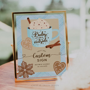 Papier Chocolat chaud Baby shower d'hiver Garçon Signal p