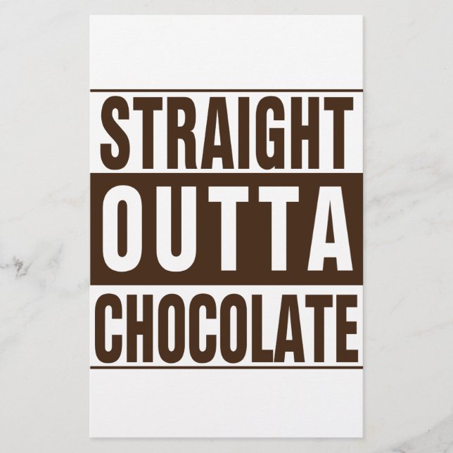 Papier Chocolate Straight Outta Brown (Devant)
