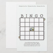 Papier Choo Choo Baby Bingo Jeu de douche (Devant / Derrière)