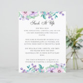 Papier Chope-Le. jeu de baby shower. Floral pourpre (Debout devant)