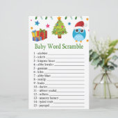 Papier Chouette Bébé mot scramble jeu (Debout devant)