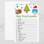 Papier Chouette Bébé mot scramble jeu (Devant / Derrière)