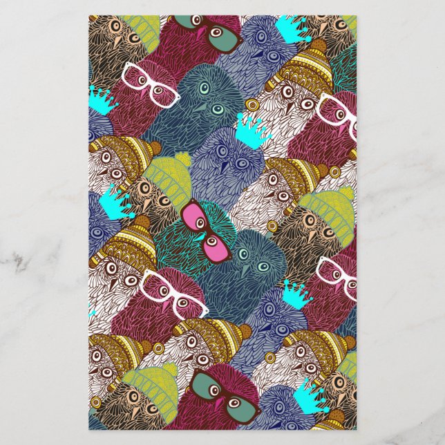 Papier Chouette dans la couronne (Devant)