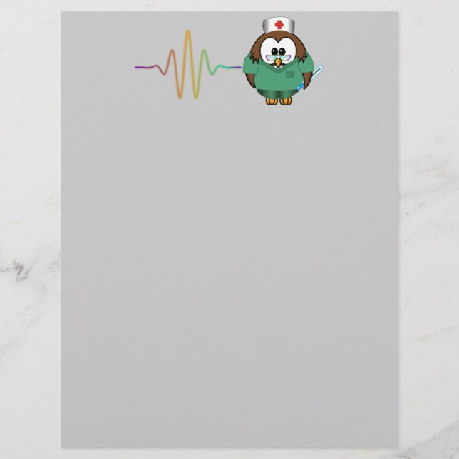 Papier chouette infirmière (Devant)