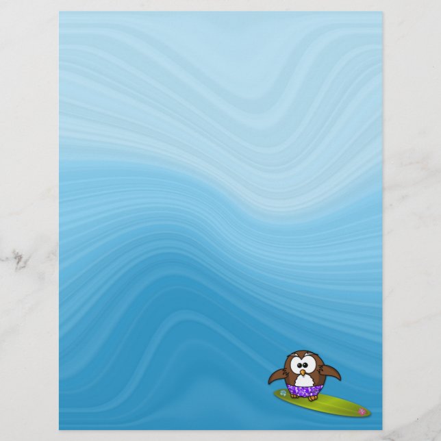 Papier chouette surfeur (Devant)