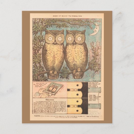 Papier Chouette vintage chou mignonne automne artisanal p (Devant)