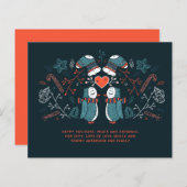 Papier Chouettes de Noël Budget Hygge Scandinavian Folk A (Devant / Derrière)