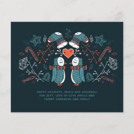 Papier Chouettes de Noël Budget Hygge Scandinavian Folk A