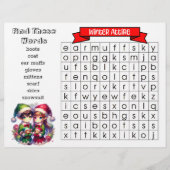 Papier Christmas Attire Word Search et Maze pour les enfa (Devant)