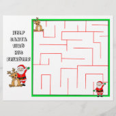 Papier Christmas Attire Word Search et Maze pour les enfa (Dos)