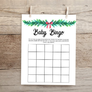 Papier Christmas Baby Bingo Baby shower Jeu