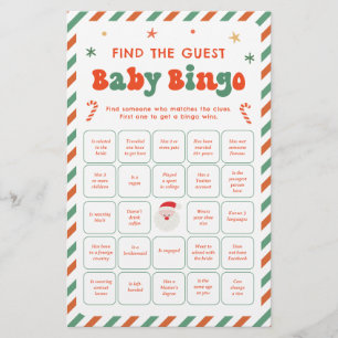 Papier Christmas Baby Bingo Trouvez le jeu d'invité