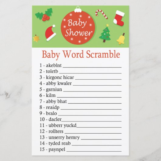 Papier Christmas Baby jeu de mots brouillards (Devant)