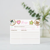 Papier Christmas Cookie Exchange Pink and Green Recipe (Debout devant)