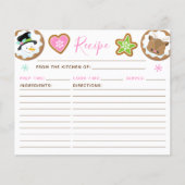 Papier Christmas Cookie Exchange Pink and Green Recipe (Devant)