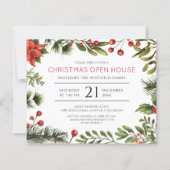 Papier Christmas Holiday Open House Party Invitation (Devant)