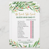 Papier Christmas Holly Wreath "Mariage Word Search" Jeu (Devant / Derrière)