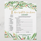 Papier Christmas Holly Wreath What's In Your Purse Game (Devant / Derrière)