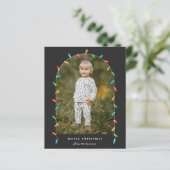 Papier Christmas Lights Photo Christmas Holiday Card (Debout devant)