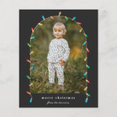 Papier Christmas Lights Photo Christmas Holiday Card (Devant)