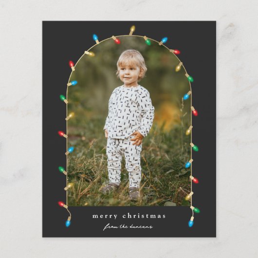 Papier Christmas Lights Photo Christmas Holiday Card (Devant)