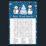 Papier Christmas Snowman Baby shower Mot de recherche Jeu<br><div class="desc">Christmas Snowman Baby shower Mot de recherche Jeu</div>