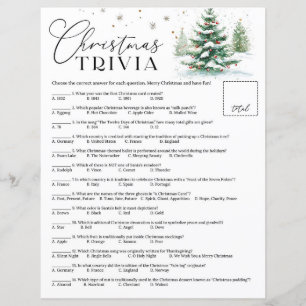 Papier Christmas Trivia Jeu de Fêtes