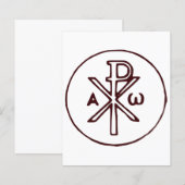 Papier Christogramme sacré Chi-Rho Beaux-Arts (Devant / Derrière)