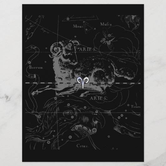 Papier Chrome comme Aries Zodiac Connexion Hevelius Black (Devant)