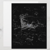 Papier Chrome comme Aries Zodiac Connexion Hevelius Black (Devant / Derrière)